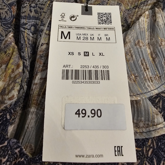 Zara Ruffled Print Dress - Picture 4 of 4